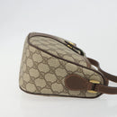 GUCCI GG Supreme Web Sherry Line Bag PVC Beige Gold 89 02 032 Auth 193368-4