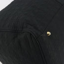 Christian Dior Canage Boston Bag Nylon Black Gold Auth 193370A-11