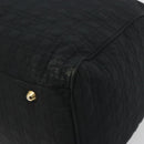 Christian Dior Canage Boston Bag Nylon Black Gold Auth 193370A-12