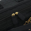 Christian Dior Canage Boston Bag Nylon Black Gold Auth 193370A-15