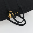 Christian Dior Canage Boston Bag Nylon Black Gold Auth 193370A-7
