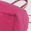 PRADA Tote Bag Nylon Gold Pink Auth 193372A-11