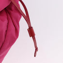 PRADA Tote Bag Nylon Gold Pink Auth 193372A-14