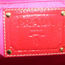 PRADA Tote Bag Nylon Gold Pink Auth 193372A-16
