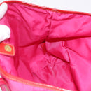 PRADA Tote Bag Nylon Gold Pink Auth 193372A-19