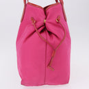 PRADA Tote Bag Nylon Gold Pink Auth 193372A-4