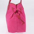 PRADA Tote Bag Nylon Gold Pink Auth 193372A-5