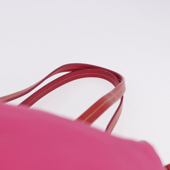 PRADA Tote Bag Nylon Gold Pink Auth 193372A