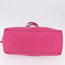 PRADA Tote Bag Nylon Gold Pink Auth 193372A-9