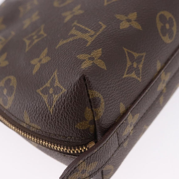 LOUIS VUITTON Monogram Trousse Demi Ronde Cosmetic Pouch M47520 LV Auth 193374