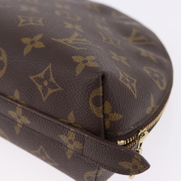 LOUIS VUITTON Monogram Trousse Demi Ronde Cosmetic Pouch M47520 LV Auth 193374