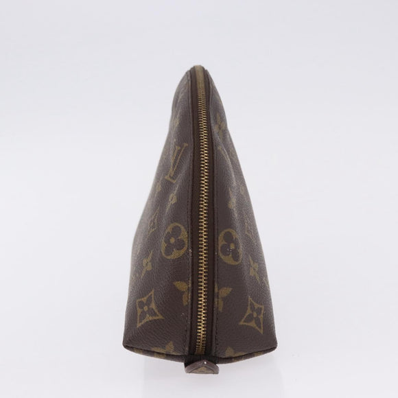LOUIS VUITTON Monogram Trousse Demi Ronde Cosmetic Pouch M47520 LV Auth 193374