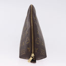 LOUIS VUITTON Monogram Trousse Demi Ronde Cosmetic Pouch M47520 LV Auth 193374-4
