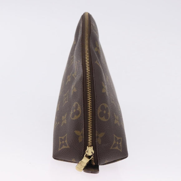 LOUIS VUITTON Monogram Trousse Demi Ronde Cosmetic Pouch M47520 LV Auth 193374