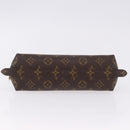 LOUIS VUITTON Monogram Trousse Demi Ronde Cosmetic Pouch M47520 LV Auth 193374-6