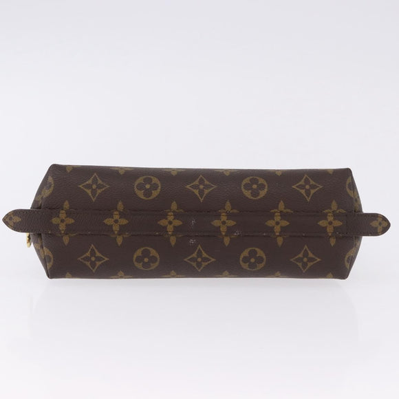 LOUIS VUITTON Monogram Trousse Demi Ronde Cosmetic Pouch M47520 LV Auth 193374