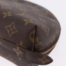 LOUIS VUITTON Monogram Trousse Demi Ronde Cosmetic Pouch M47520 LV Auth 193374-14