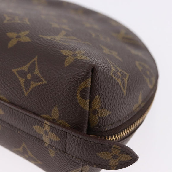 LOUIS VUITTON Monogram Trousse Demi Ronde Cosmetic Pouch M47520 LV Auth 193374