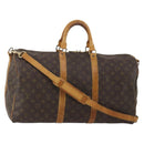 LOUIS VUITTON Monogram Keepall Bandouliere 50 Boston Bag M41416 LV Auth 193378-1