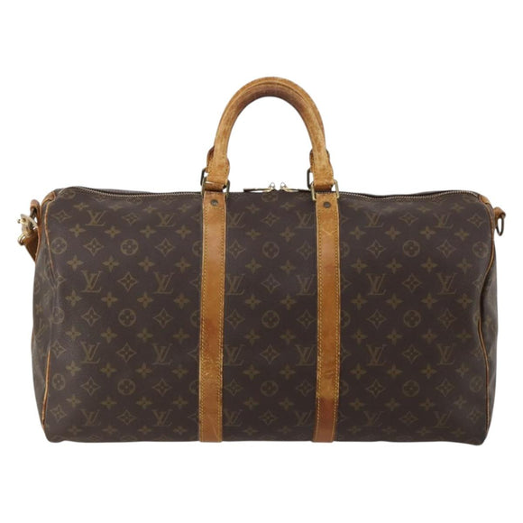 LOUIS VUITTON Monogram Keepall Bandouliere 50 Boston Bag M41416 LV Auth 193378