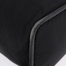 CELINE Circle Hand Bag Nylon Black Gold Auth 193380-14
