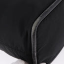 CELINE Circle Hand Bag Nylon Black Gold Auth 193380-16