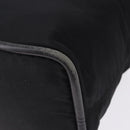 CELINE Circle Hand Bag Nylon Black Gold Auth 193380-9