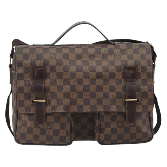 LOUIS VUITTON Damier Ebene Broadway Shoulder Bag N42270 LV Auth 193382