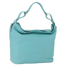 TIFFANY&Co. Shoulder Bag Leather Turquoise Blue Auth 193383V-1