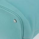 TIFFANY&Co. Shoulder Bag Leather Turquoise Blue Auth 193383V-11