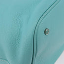 TIFFANY&Co. Shoulder Bag Leather Turquoise Blue Auth 193383V-12