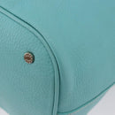TIFFANY&Co. Shoulder Bag Leather Turquoise Blue Auth 193383V-13