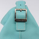 TIFFANY&Co. Shoulder Bag Leather Turquoise Blue Auth 193383V-14