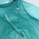 TIFFANY&Co. Shoulder Bag Leather Turquoise Blue Auth 193383V-18