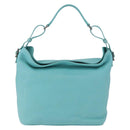 TIFFANY&Co. Shoulder Bag Leather Turquoise Blue Auth 193383V-2