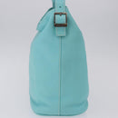 TIFFANY&Co. Shoulder Bag Leather Turquoise Blue Auth 193383V-4