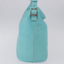 TIFFANY&Co. Shoulder Bag Leather Turquoise Blue Auth 193383V-5