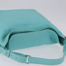 TIFFANY&Co. Shoulder Bag Leather Turquoise Blue Auth 193383V-6