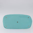 TIFFANY&Co. Shoulder Bag Leather Turquoise Blue Auth 193383V-9