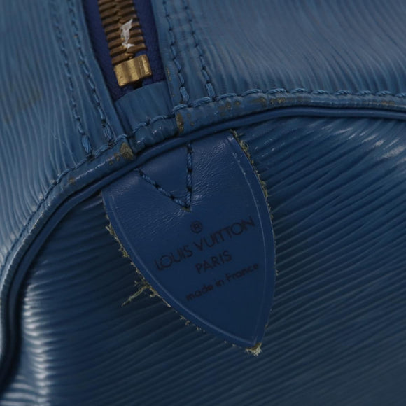 LOUIS VUITTON Epi Keepall 55 Boston Bag Toledo Blue M42955 LV Auth 193385