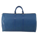 LOUIS VUITTON Epi Keepall 55 Boston Bag Toledo Blue M42955 LV Auth 193385-13