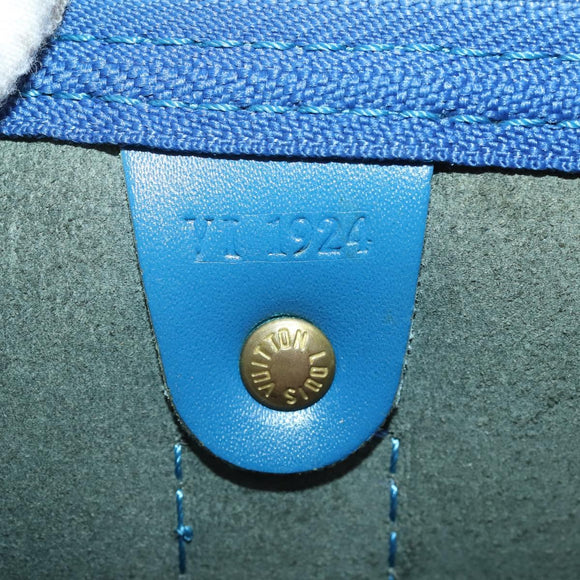 LOUIS VUITTON Epi Keepall 55 Boston Bag Toledo Blue M42955 LV Auth 193385