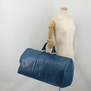 LOUIS VUITTON Epi Keepall 55 Boston Bag Toledo Blue M42955 LV Auth 193385-21