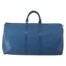 LOUIS VUITTON Epi Keepall 55 Boston Bag Toledo Blue M42955 LV Auth 193385-2