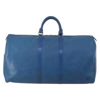 LOUIS VUITTON Epi Keepall 55 Boston Bag Toledo Blue M42955 LV Auth 193385 - 0