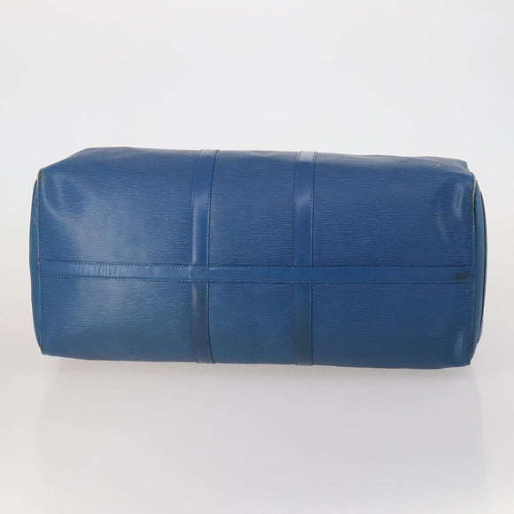 LOUIS VUITTON Epi Keepall 55 Boston Bag Toledo Blue M42955 LV Auth 193385