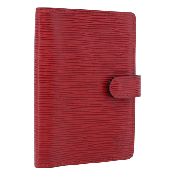 LOUIS VUITTON Epi Agenda PM Day Planner Cover Red R20057 LV Auth 193386