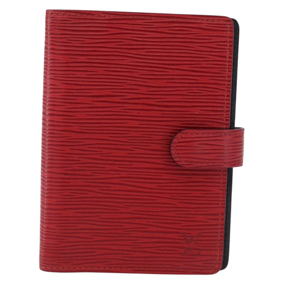 LOUIS VUITTON Epi Agenda PM Day Planner Cover Red R20057 LV Auth 193386