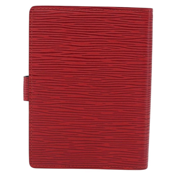LOUIS VUITTON Epi Agenda PM Day Planner Cover Red R20057 LV Auth 193386