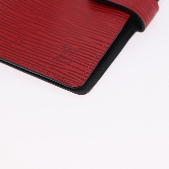LOUIS VUITTON Epi Agenda PM Day Planner Cover Red R20057 LV Auth 193386
